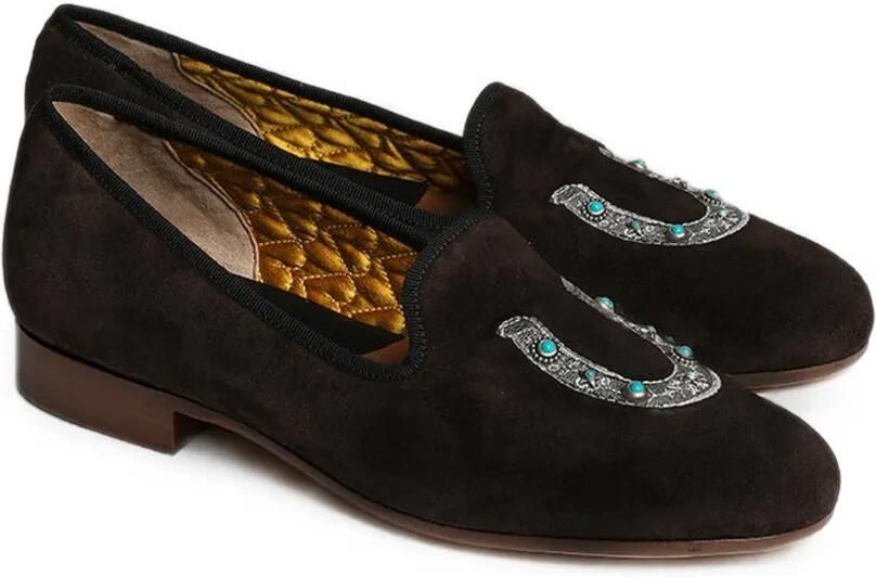 Fortela Broadway Horse suède slippers Bruin - Foto 3