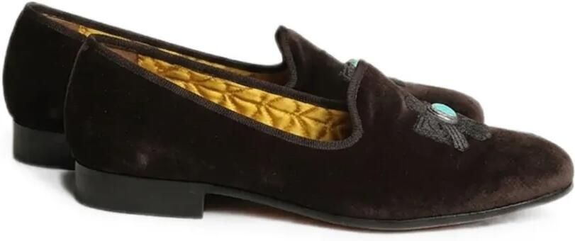 Fortela Broadway Thunderbird loafers met borduurwerk Bruin