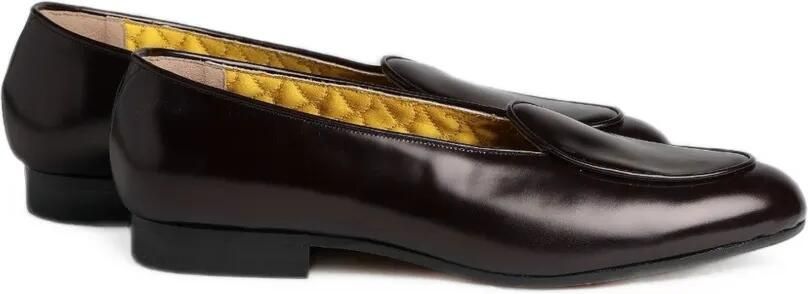 Fortela Hampton leren slippers Bruin