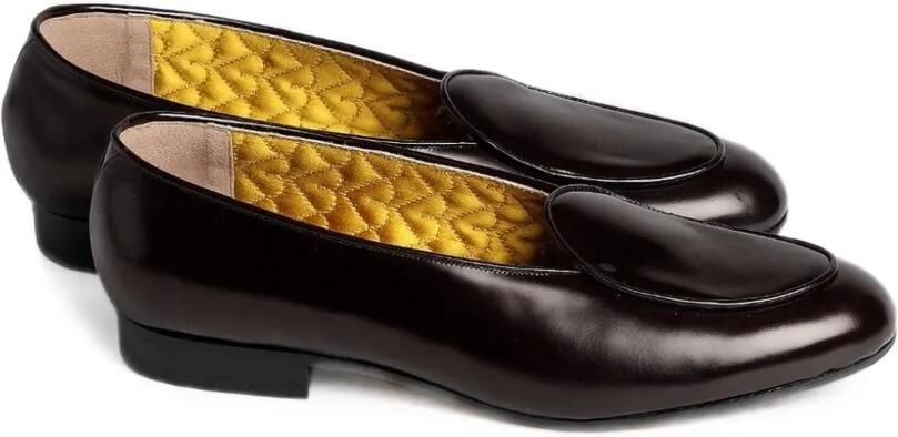 Fortela Hampton leren slippers Bruin - Foto 4