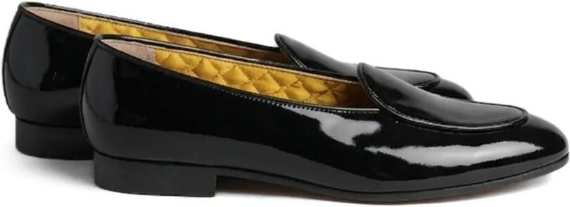 Fortela Hampton schurende leren slippers Zwart