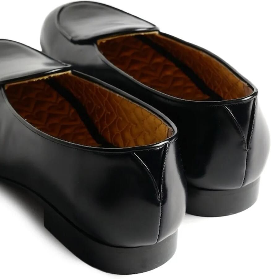 Fortela Hampton schurende leren slippers Zwart - Foto 2