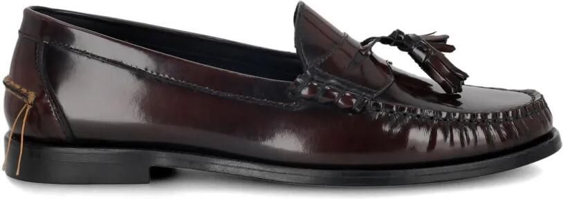 Fortela Sophie leren loafers met kwastje Bruin