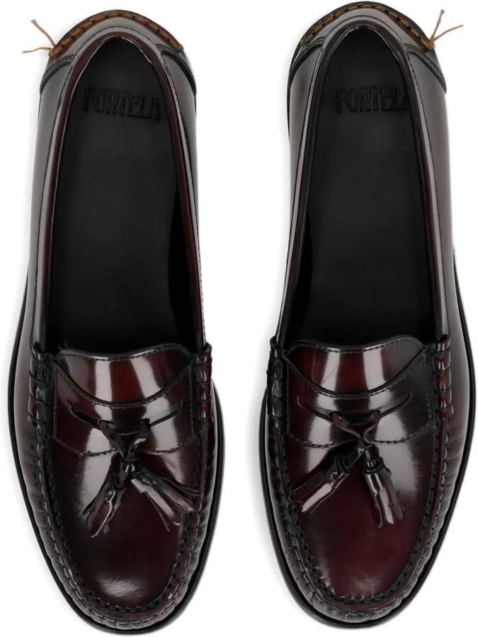 Fortela Sophie leren loafers met kwastje Bruin - Foto 2