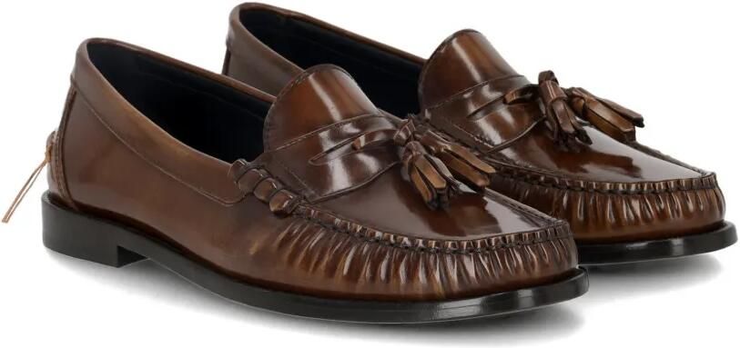 Fortela Sophie leren loafers met kwastje Bruin - Foto 3