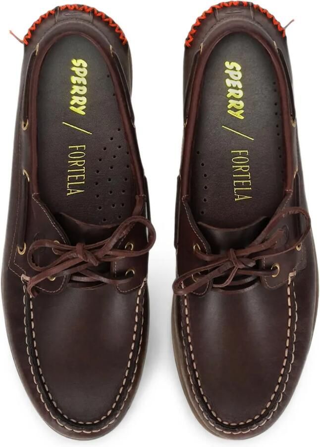 Fortela x Sperry leren bootschoenen Bruin - Foto 2