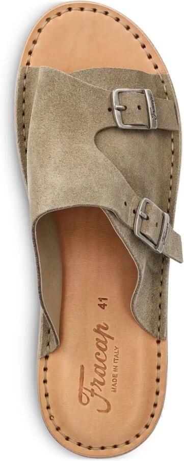 Fracap D110 suède sandalen met dubbele gesp Beige - Foto 4