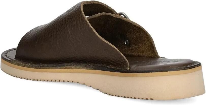 Fracap Leren sandalen met dubbele gesp Bruin - Foto 3