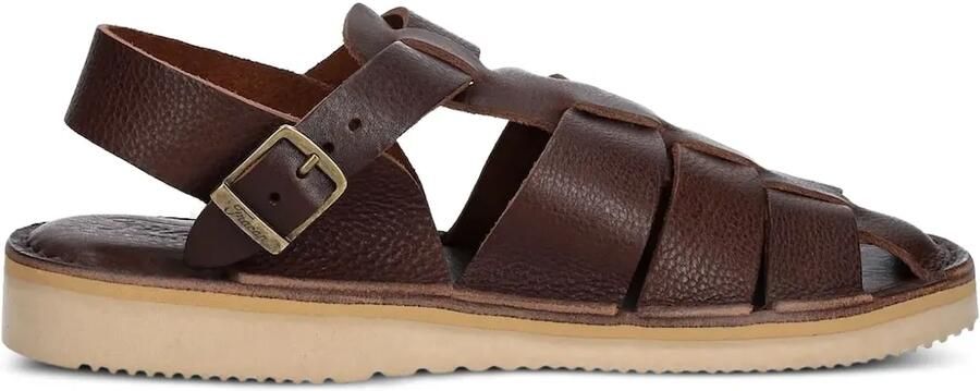 Fracap Leren sandalen met gesp Bruin