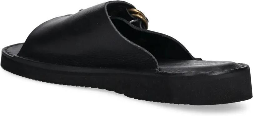 Fracap Leren sandalen met gesp Zwart - Foto 4