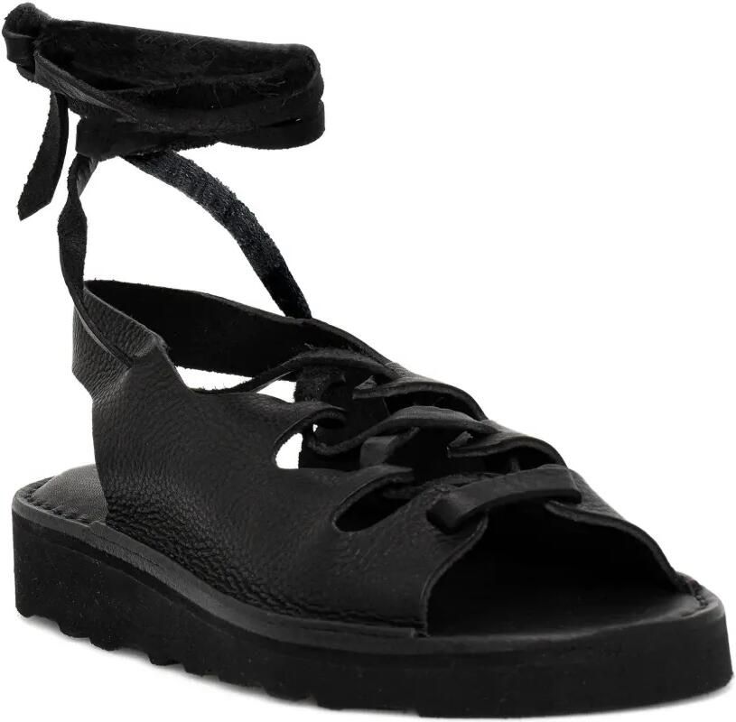 Fracap Leren sandalen met veters Zwart - Foto 2