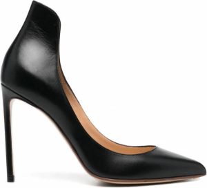 Francesco Russo Leren pumps Zwart