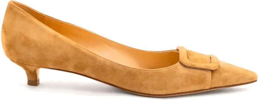Francesco Russo 30 mm pumps met gesp Bruin - Foto 1