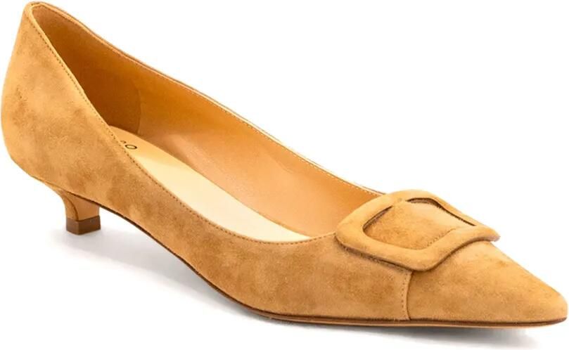 Francesco Russo 30 mm pumps met gesp Bruin - Foto 2