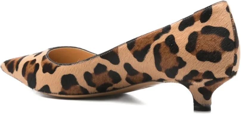 Francesco Russo 35 mm pumps met luipaardprint en kitten-hak Beige - Foto 3