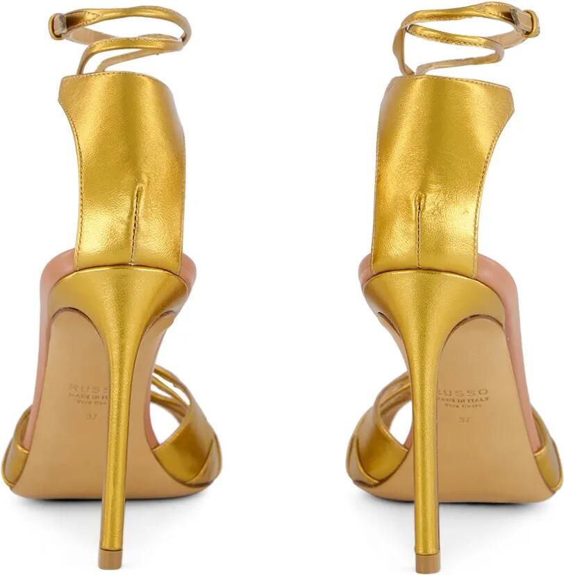 Francesco Russo Gelamineerde sandalen Goud - Foto 3