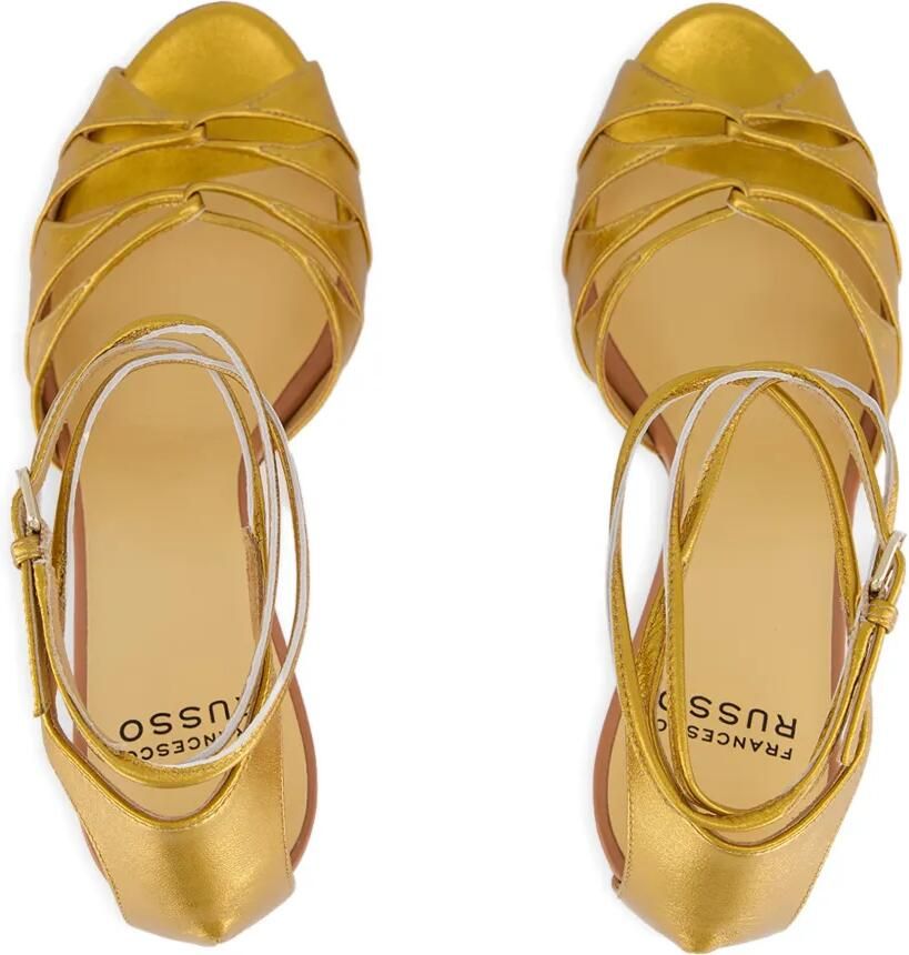 Francesco Russo Gelamineerde sandalen Goud - Foto 2