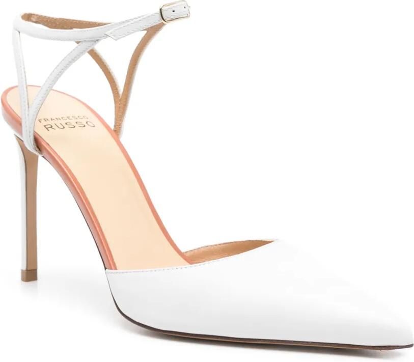 Francesco Russo Leren pumps Wit - Foto 3