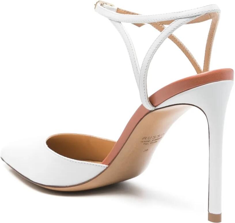 Francesco Russo Leren pumps Wit - Foto 2