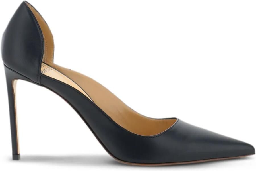 Francesco Russo Leren pumps Zwart - Foto 1