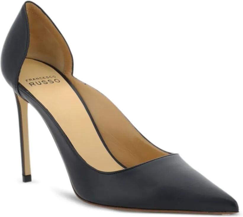 Francesco Russo Leren pumps Zwart - Foto 2