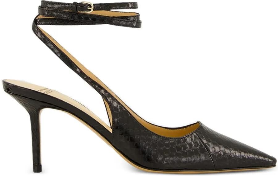 Francesco Russo Leren pumps Zwart