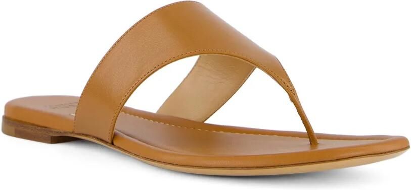 Francesco Russo Platte leren sandalen Bruin - Foto 4