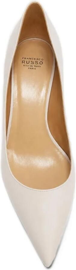 Francesco Russo pointed-toe kitten-heel pumps Beige - Foto 3