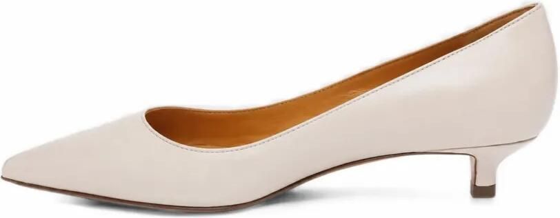 Francesco Russo pointed-toe kitten-heel pumps Beige - Foto 4
