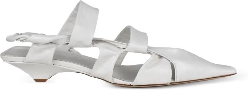 Francesco Russo Pumps met puntige neus Wit - Foto 1