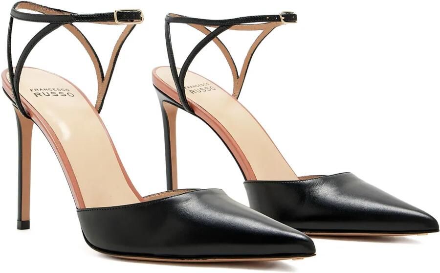 Francesco Russo Pumps met puntige neus Zwart