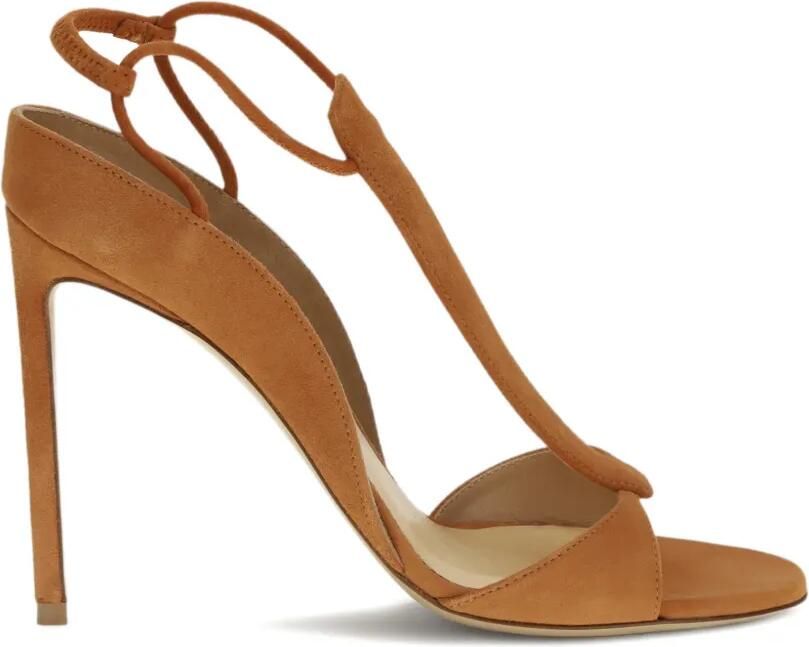 Francesco Russo Sandalen met T-bandje Bruin