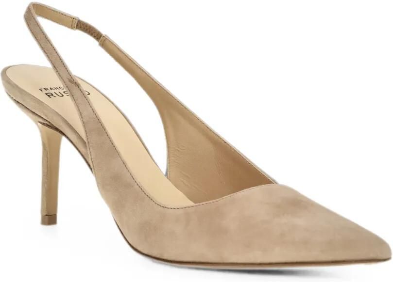 Francesco Russo Slingback pumps met puntige neus Beige