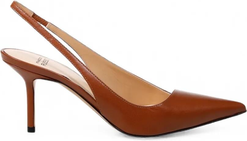Francesco Russo Slingback pumps met puntige neus Bruin