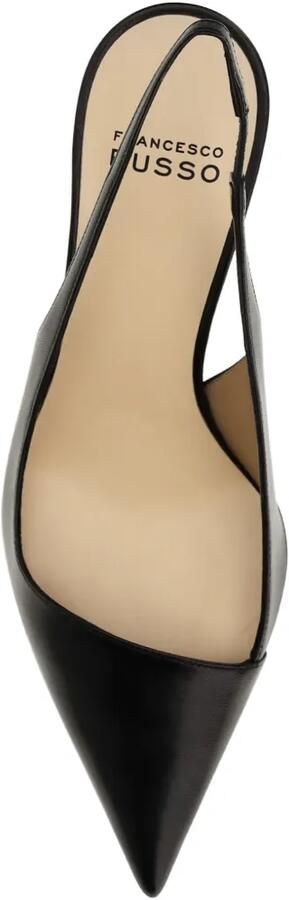 Francesco Russo Slingback pumps met puntige neus Zwart - Foto 3