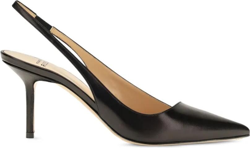 Francesco Russo Slingback pumps met puntige neus Zwart - Foto 2