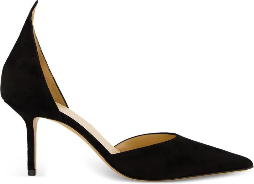 Francesco Russo Suède pumps met hoge rug Zwart