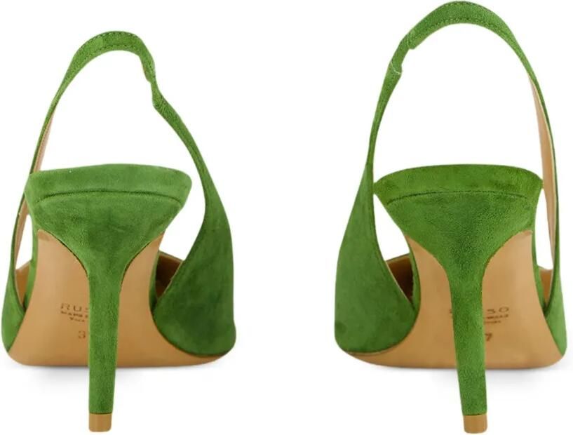 Francesco Russo Suède slingback pumps Groen - Foto 3