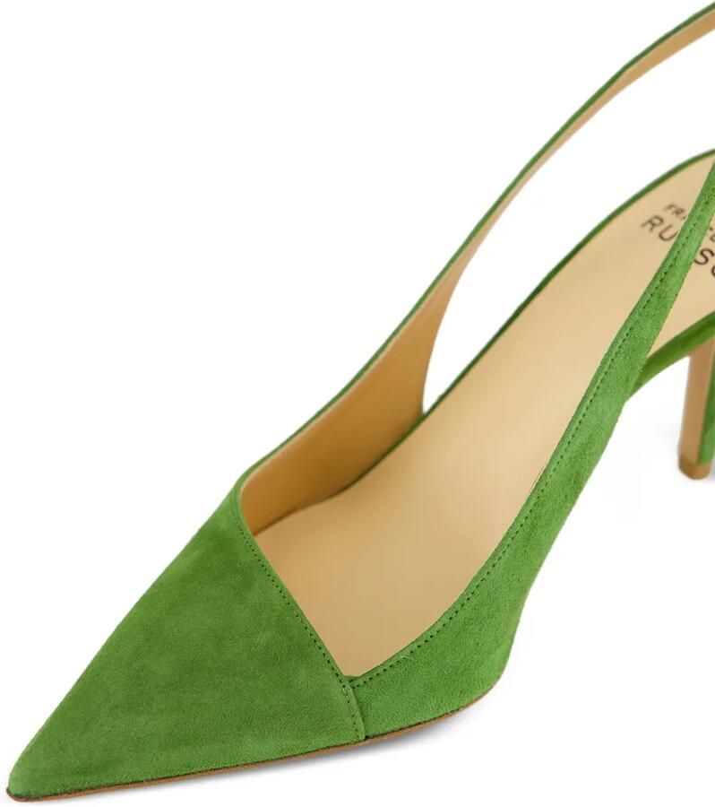 Francesco Russo Suède slingback pumps Groen - Foto 2
