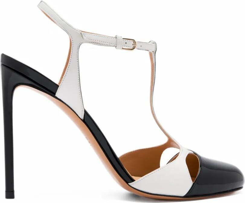 Francesco Russo T-bar cutout heel pumps Wit