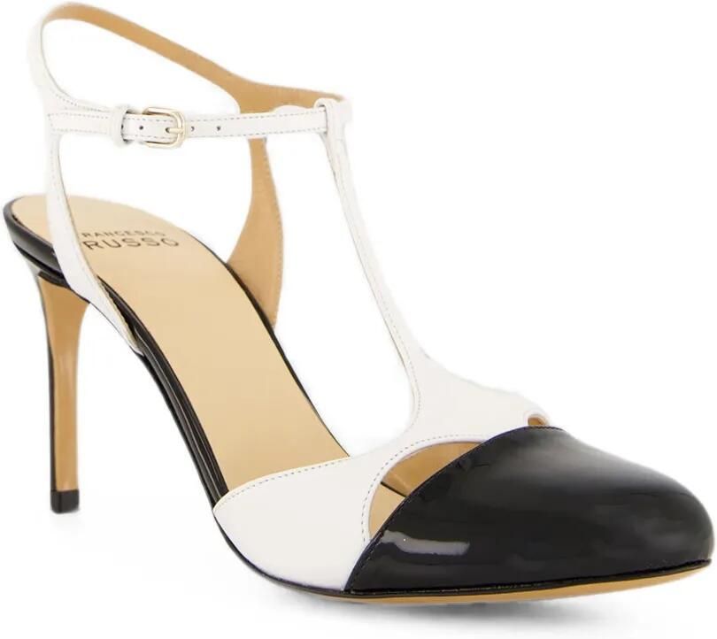 Francesco Russo T-bar lakleren pumps Wit - Foto 3