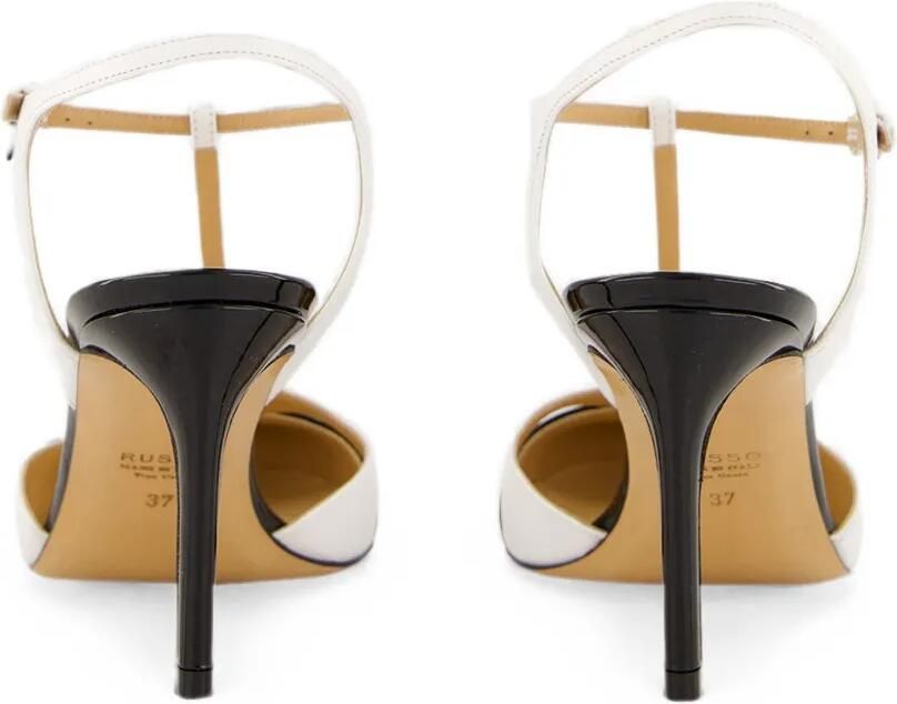 Francesco Russo T-bar lakleren pumps Wit - Foto 4