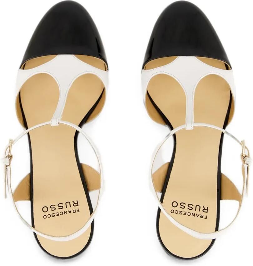 Francesco Russo T-bar lakleren pumps Wit - Foto 2