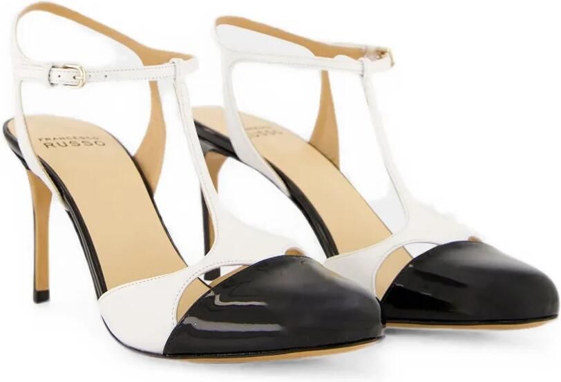 Francesco Russo T-bar lakleren pumps Wit - Foto 5