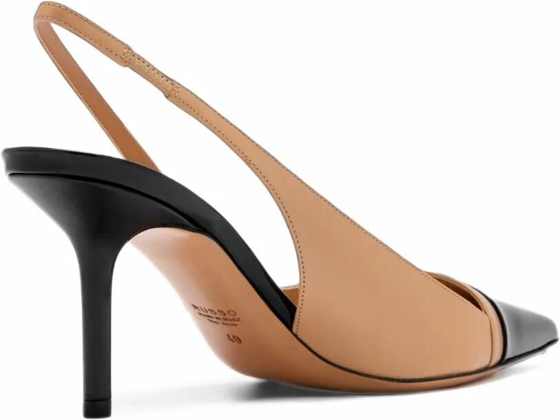 Francesco Russo two-tone slingback pumps Zwart - Foto 4