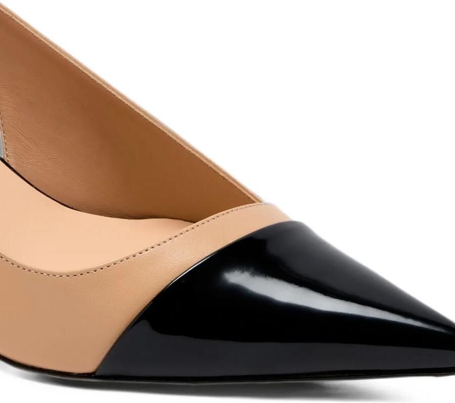 Francesco Russo two-tone slingback pumps Zwart - Foto 2