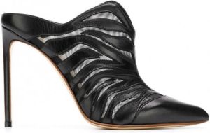 Francesco Russo semi-transparante zebra muiltjes Zwart