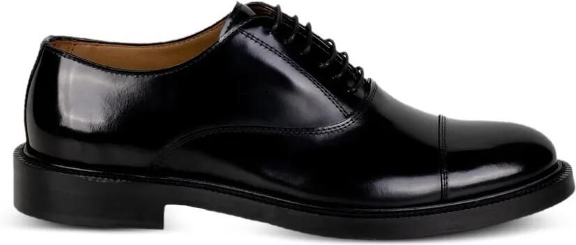 FRANCO FEDELE Oxford veterschoenen met bewerkte neus Zwart