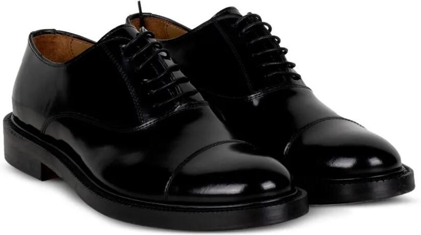 FRANCO FEDELE Oxford veterschoenen met bewerkte neus Zwart - Foto 3