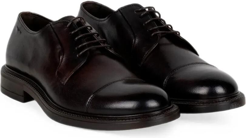 FRANCO FEDELE Leren derby schoenen met bewerkte neus Bruin - Foto 3